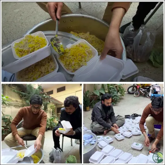 Volunteers in action